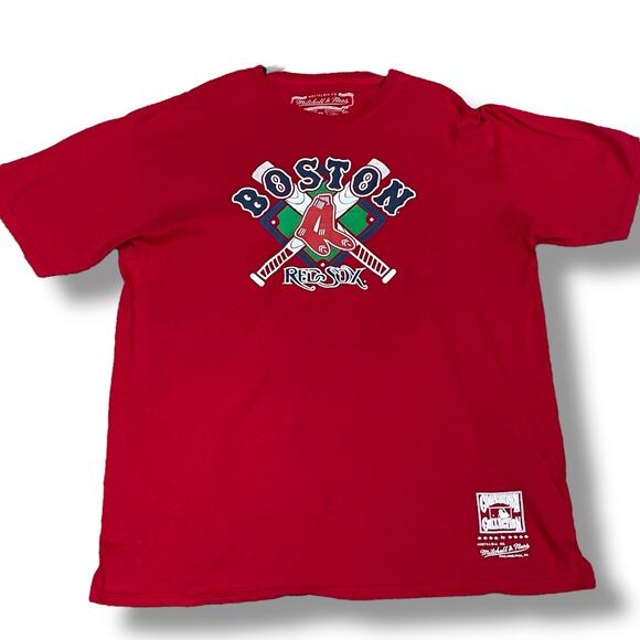 Mitchell & Ness Boston Red Sox Mens XL T-Shirt Cooperstown MLB Genuine Baseball - Picture 11 of 12